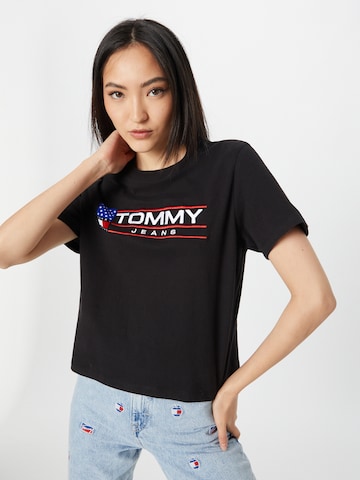 juoda Tommy Jeans Marškinėliai 'MODERN SPORT': priekis