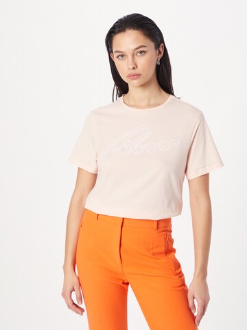 T-shirt 'Esummer' BOSS en rose : devant