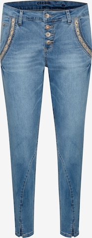 Cream Slim fit Jeans 'Holly' in Blue: front