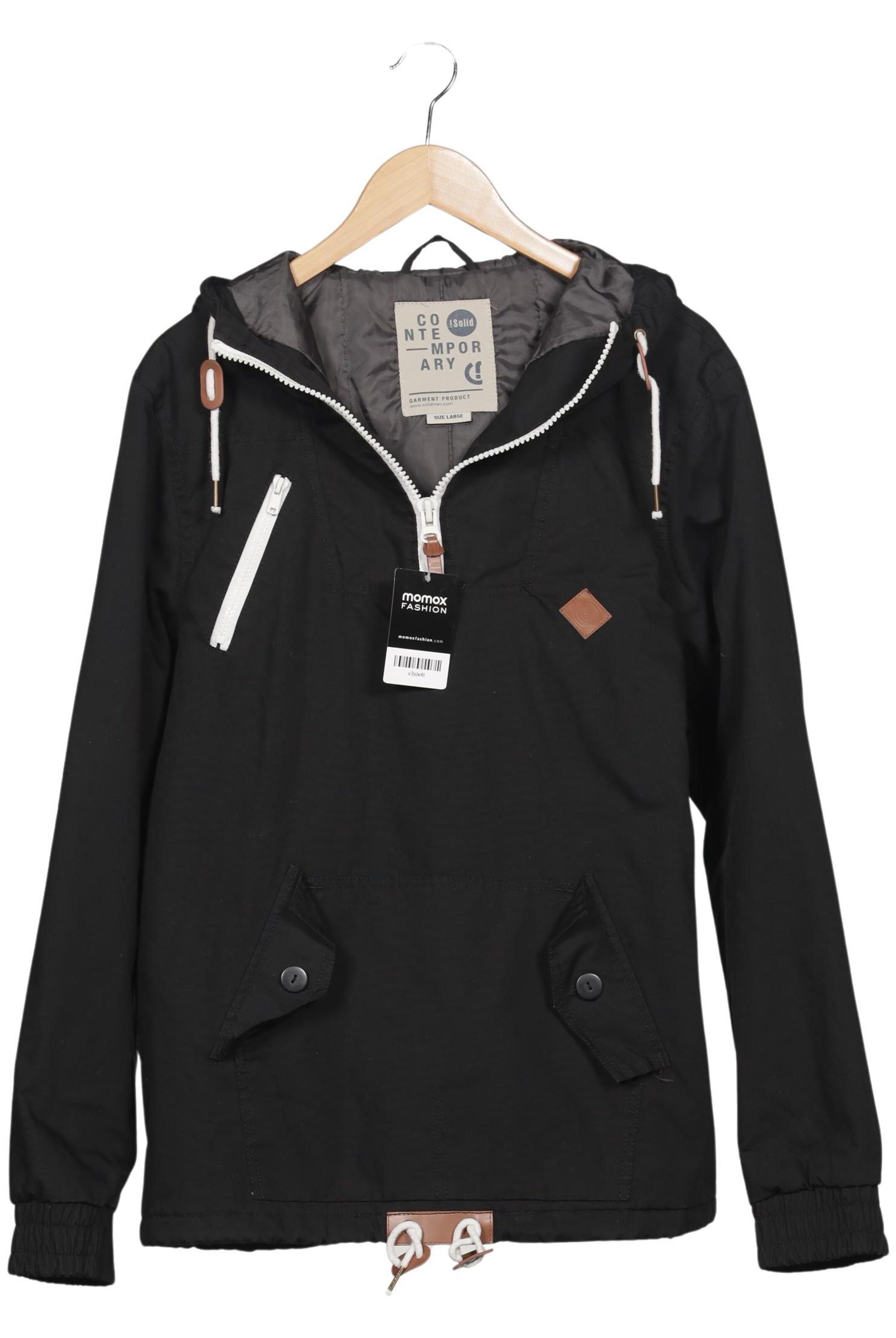 !Solid Jacke L in Schwarz: Vorderseite