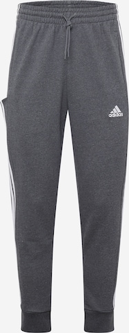 ADIDAS SPORTSWEAR - Tapered Pantalón deportivo 'Essentials' en gris: frente