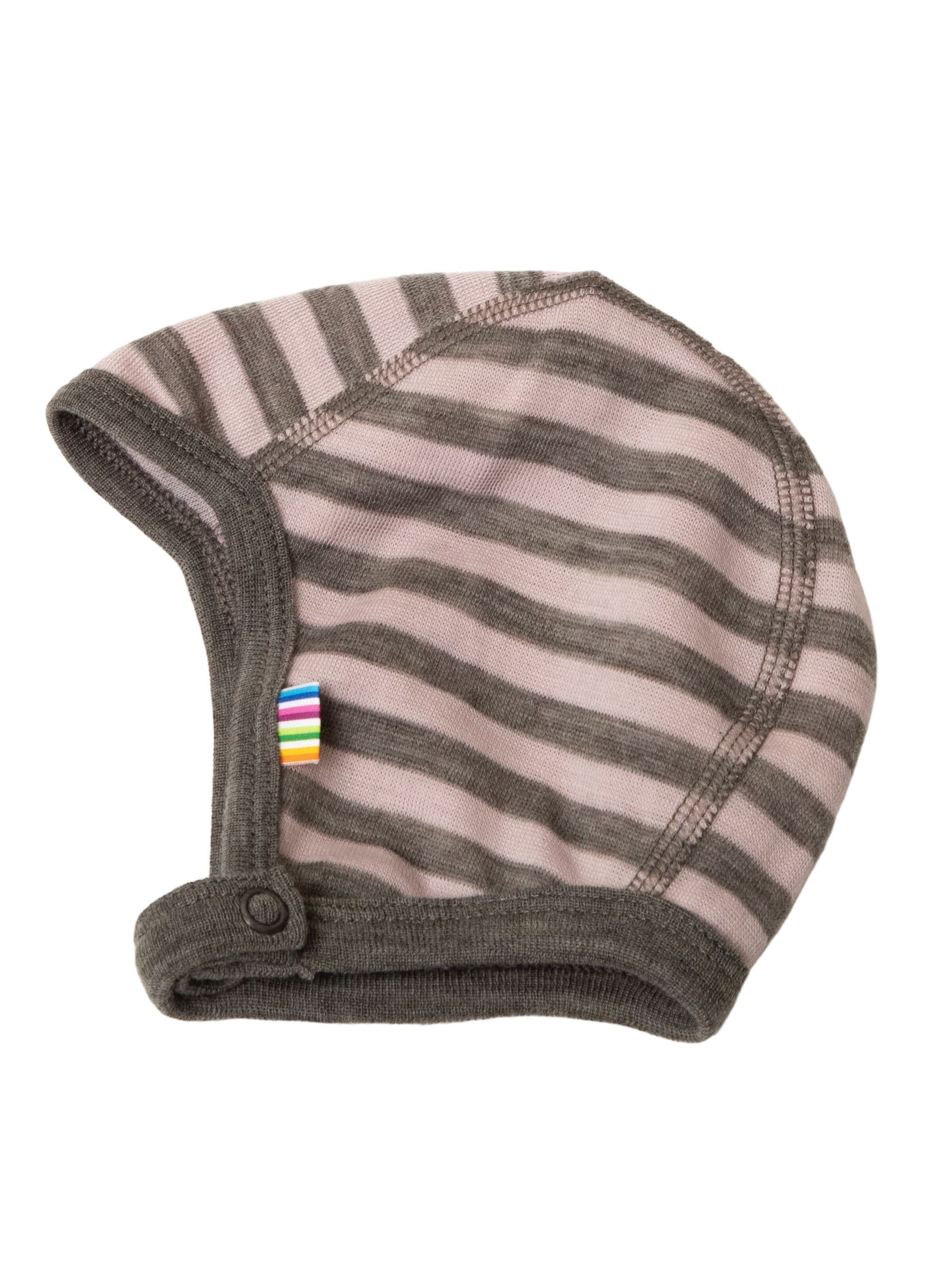 JOHA Beanie 'Babymütze aus Merinowolle' in Pink: front