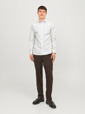 JACK & JONES Slim fit Overhemd 'JJJoe' in Wit