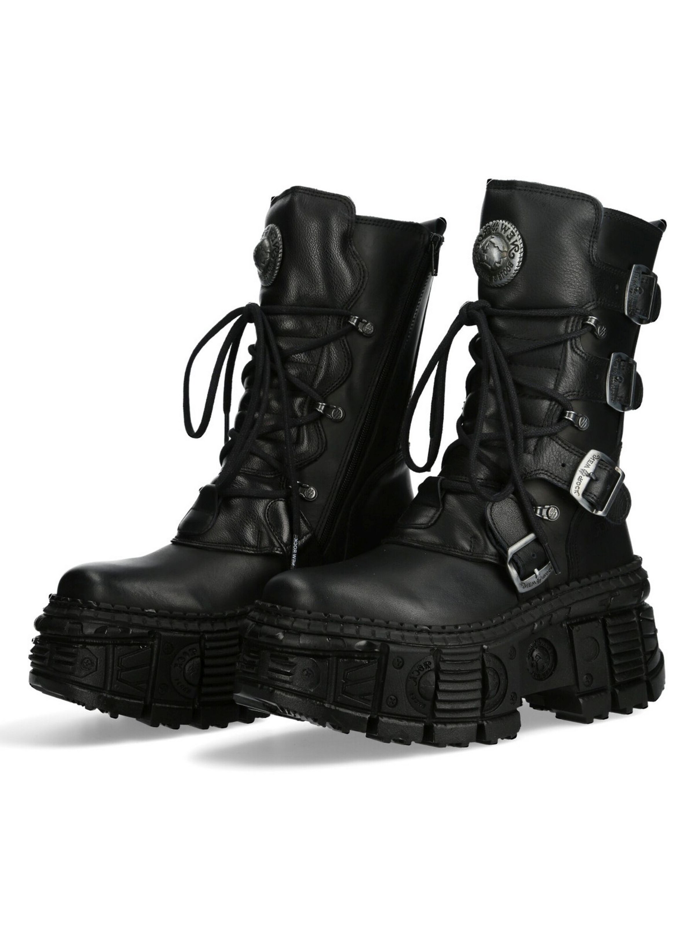 New Rock - Botas con cordones 'WALL373-S5' en negro