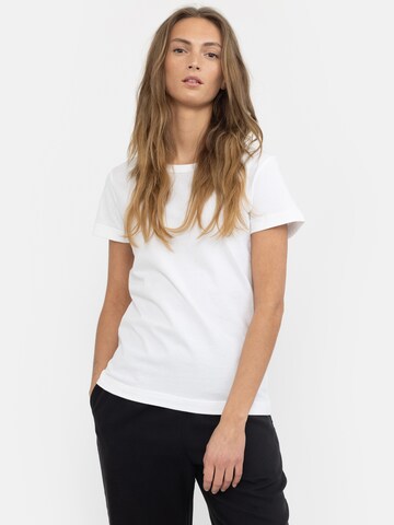 Esmé Studios - Camiseta 'ESSigne' en blanco: frente