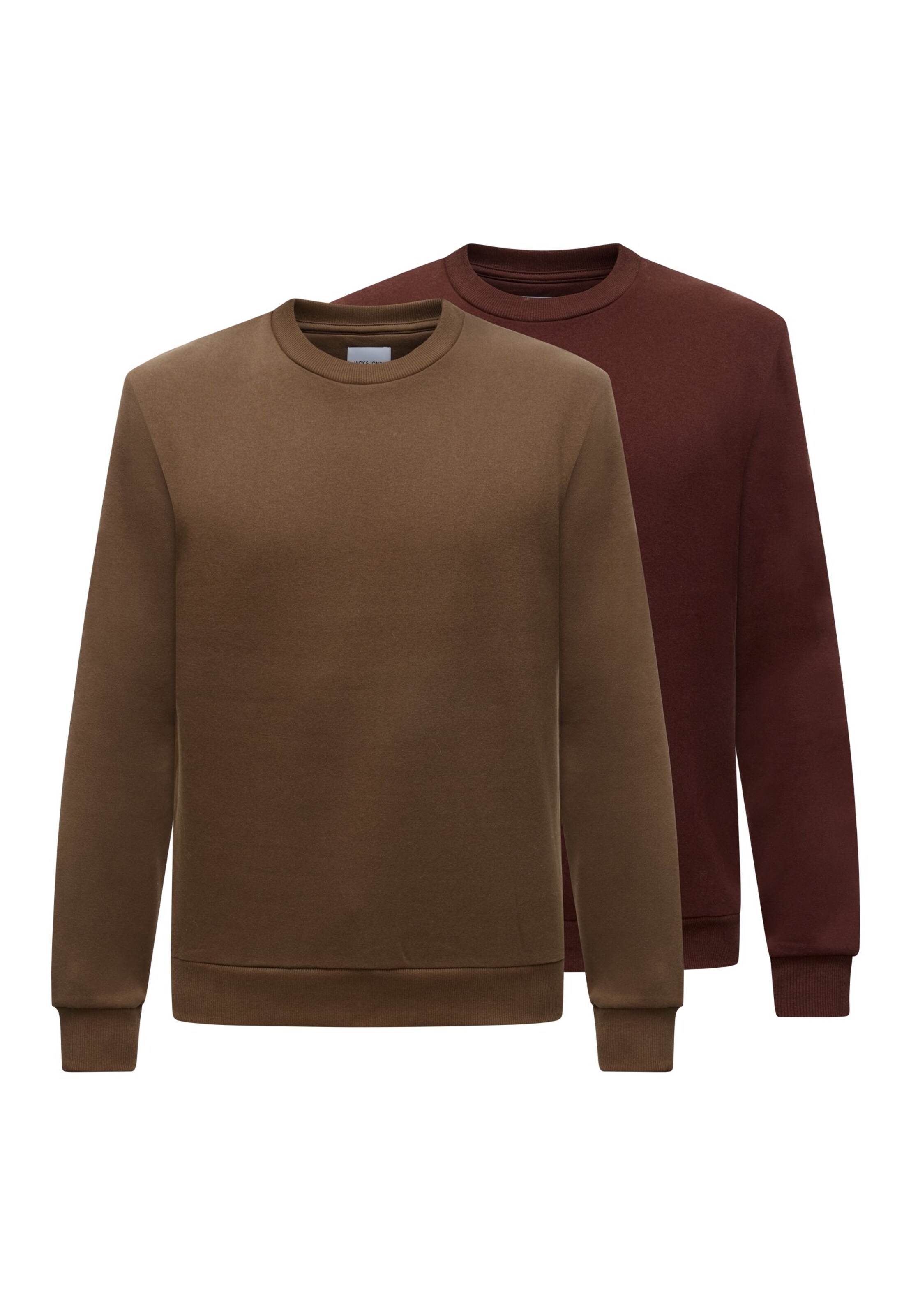 JACK & JONES Sweatshirt 'JJEBRADLEY' in Brown: front