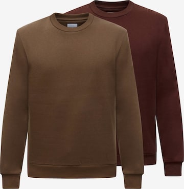 JACK & JONES Sweatshirt 'JJEBRADLEY' in Brown: front