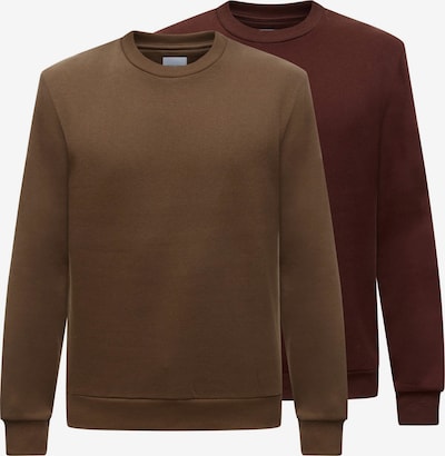 JACK & JONES Sweat-shirt 'JJEBRADLEY' en XS en marron châtaigne / brocart, Vue avec produit