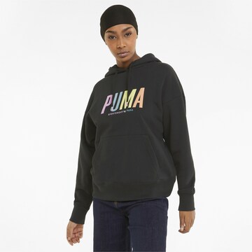 PUMA Sweatshirt 'SWxP' in Zwart: voorkant