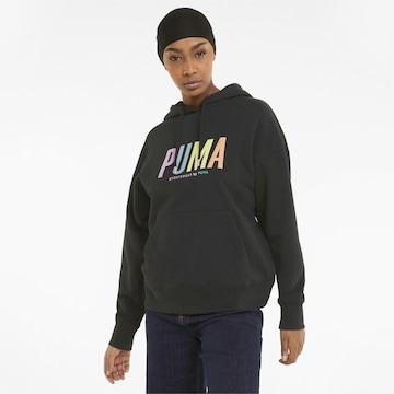 PUMA Sweatshirt 'SWxP' in Black: front