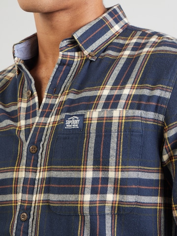Superdry Comfort Fit Košeľa - Modrá