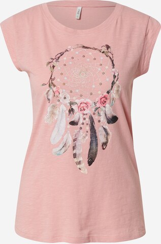 T-shirt 'BONE' ONLY en rose : devant