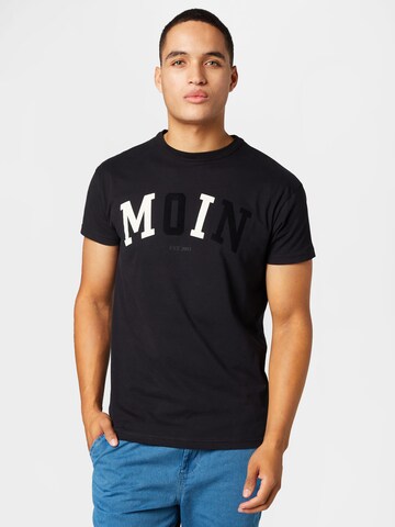 Derbe Shirt 'Moin' in Black: front