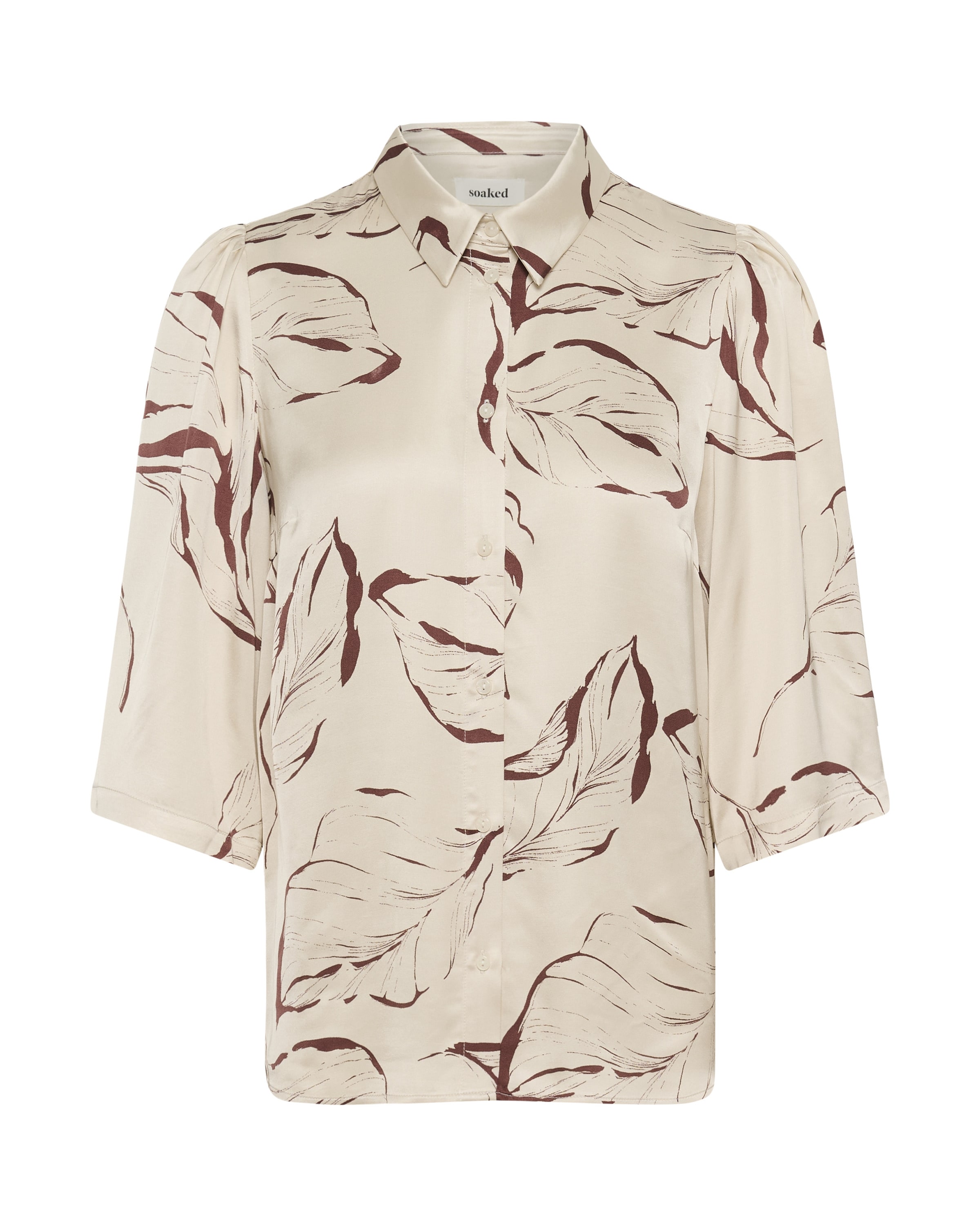 Chemisier 'SLClero' SOAKED IN LUXURY en beige : devant