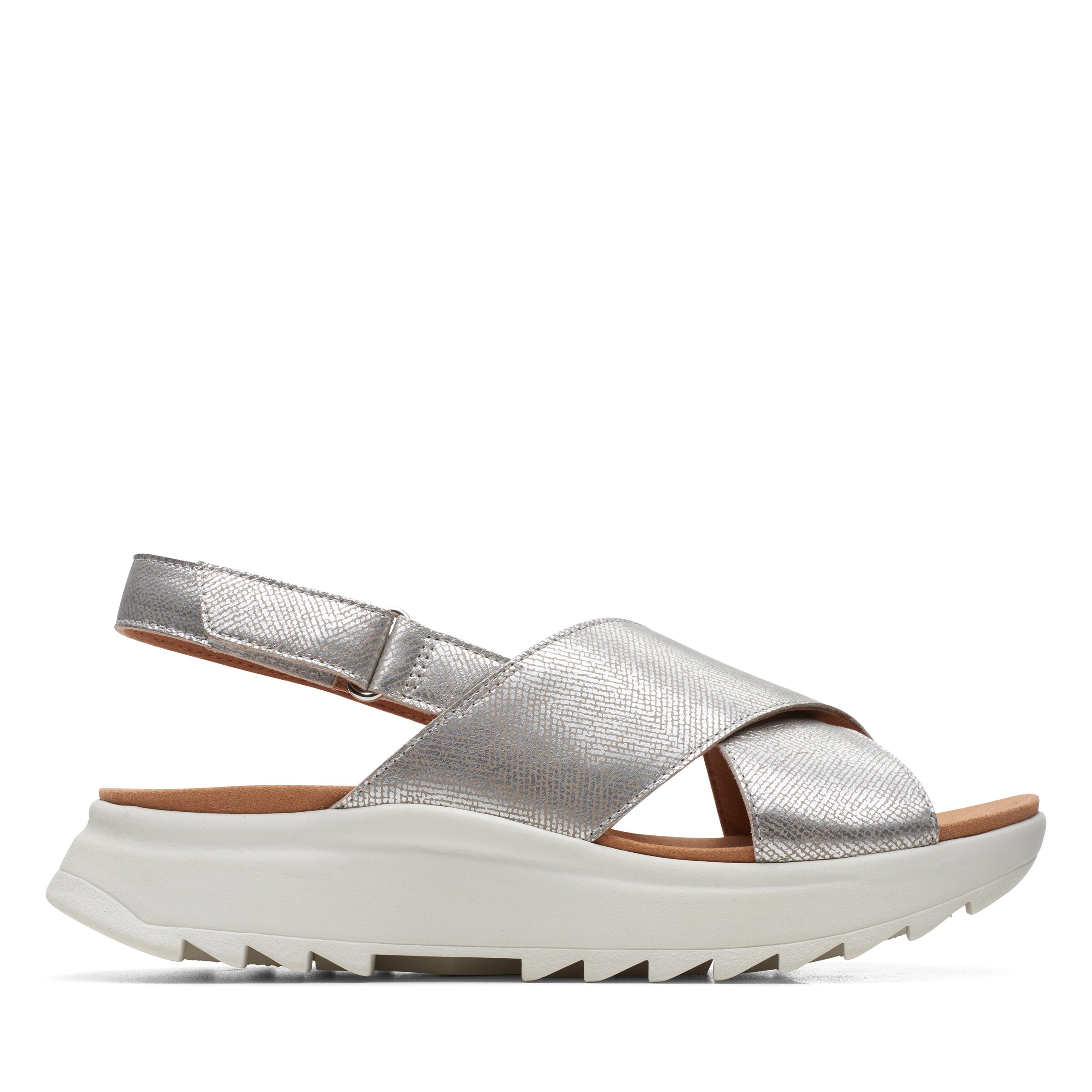 CLARKS Strap Sandals 'DashLite Wish' in Silver