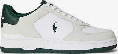 Sportbačiai be auliuko 'MASTERS CRT' iš Polo Ralph Lauren, spalva – tamsiai žalia / balta / balkšva, Prekių apžvalga