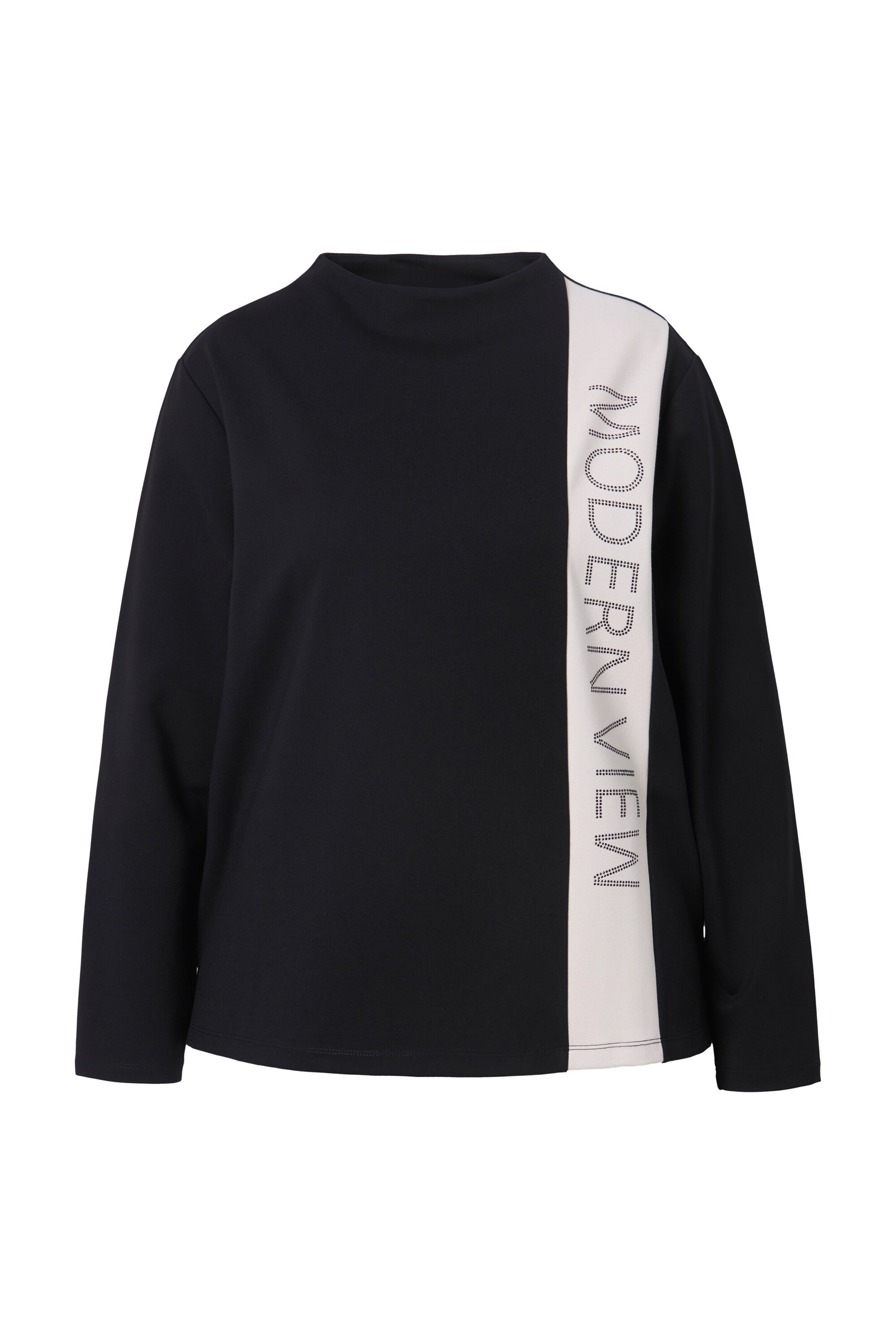 Sweat-shirt Ulla Popken en noir : devant
