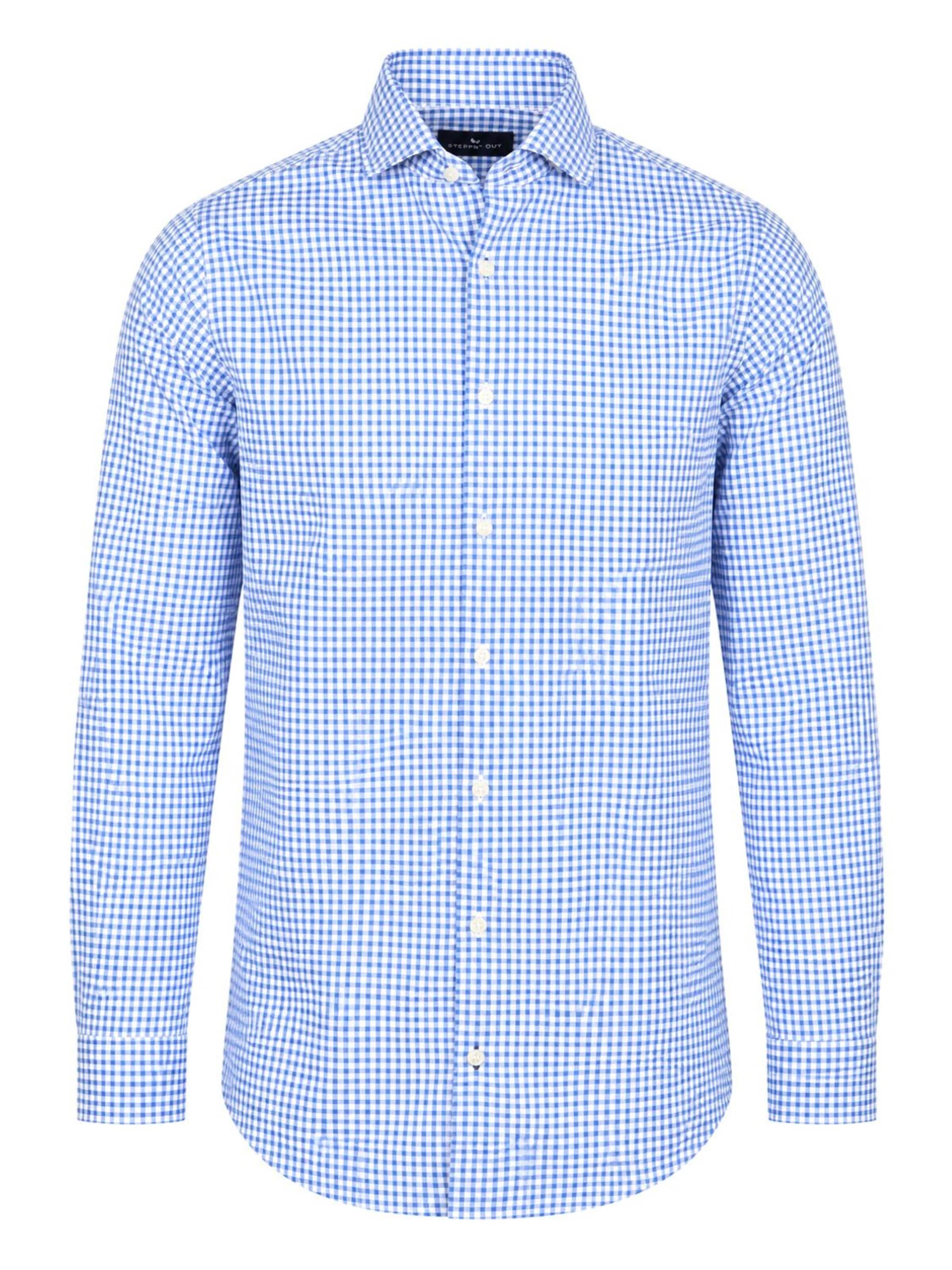 Steppin' out Regular fit Button Up Shirt in Blue: front