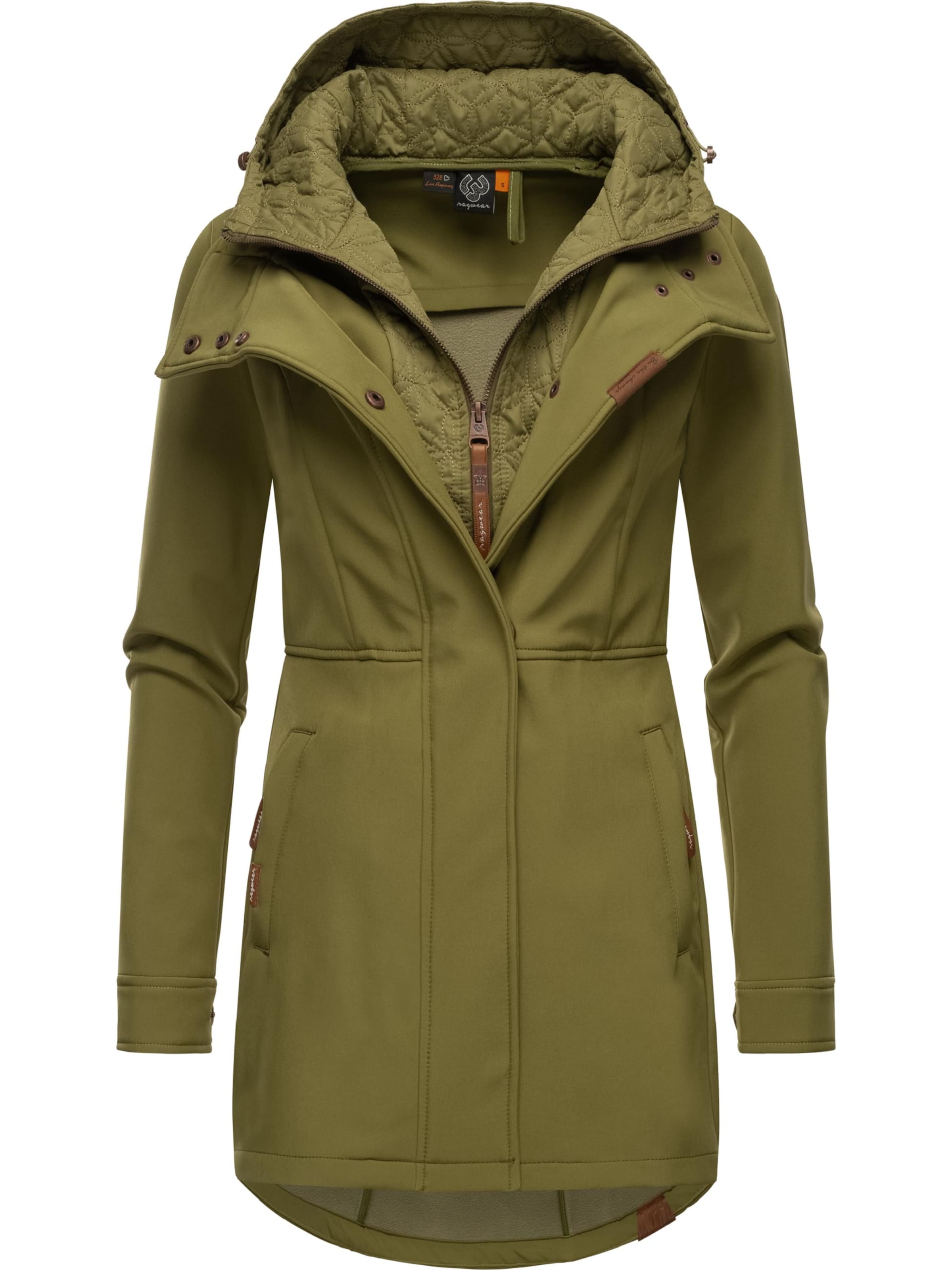 Manteau fonctionnel 'Ybela' Ragwear en vert : devant
