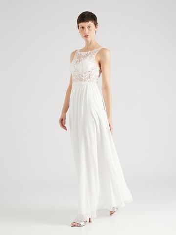 Laona Evening Dress in White: front