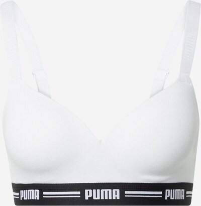 PUMA Soutien-gorge de sport en noir / blanc, Vue avec produit