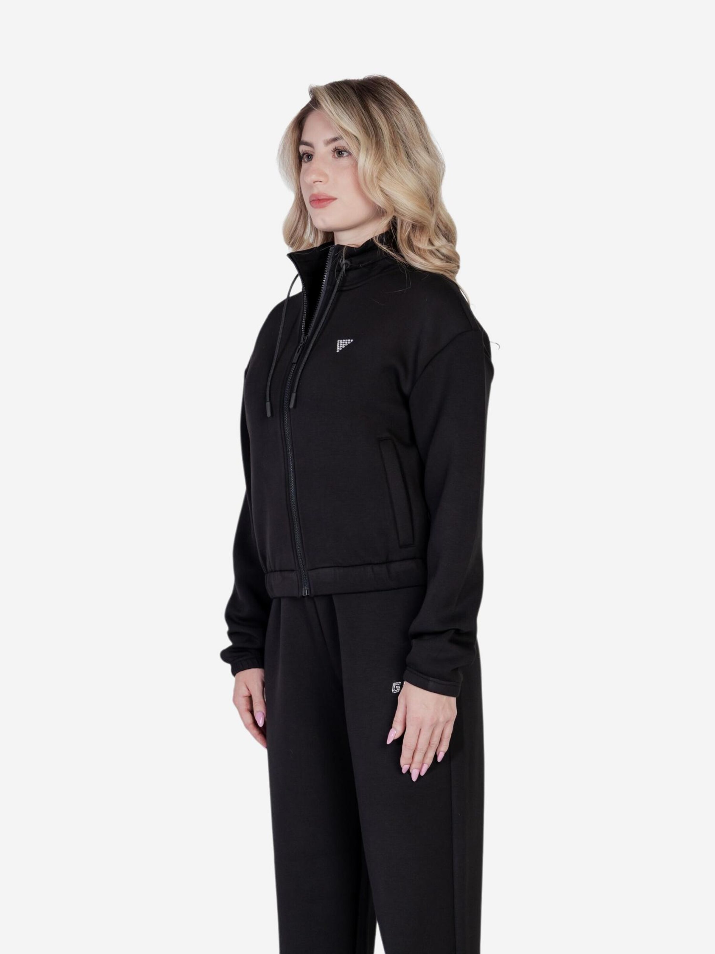 Felpa 'CECILIA SCUBA ZIP V4BQ14 K7UW2' di GUESS in nero