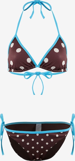 Trendyol Bikini koossa XS värissä taivaansininen / tummanruskea / valkoinen, Tuotenäkymä