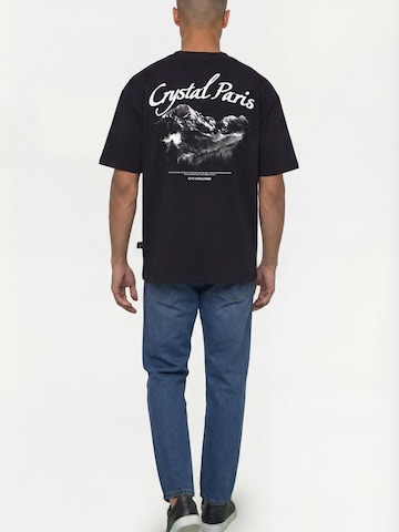 Crystal Paris Shirt 'Peace' in Zwart