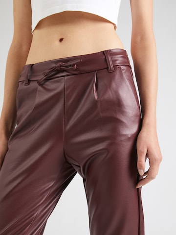 ONLY Slim fit Pleat-Front Pants 'POPTRASH' in Red