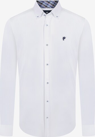 DENIM CULTURE Regular fit Button Up Shirt 'Craig' in White: front