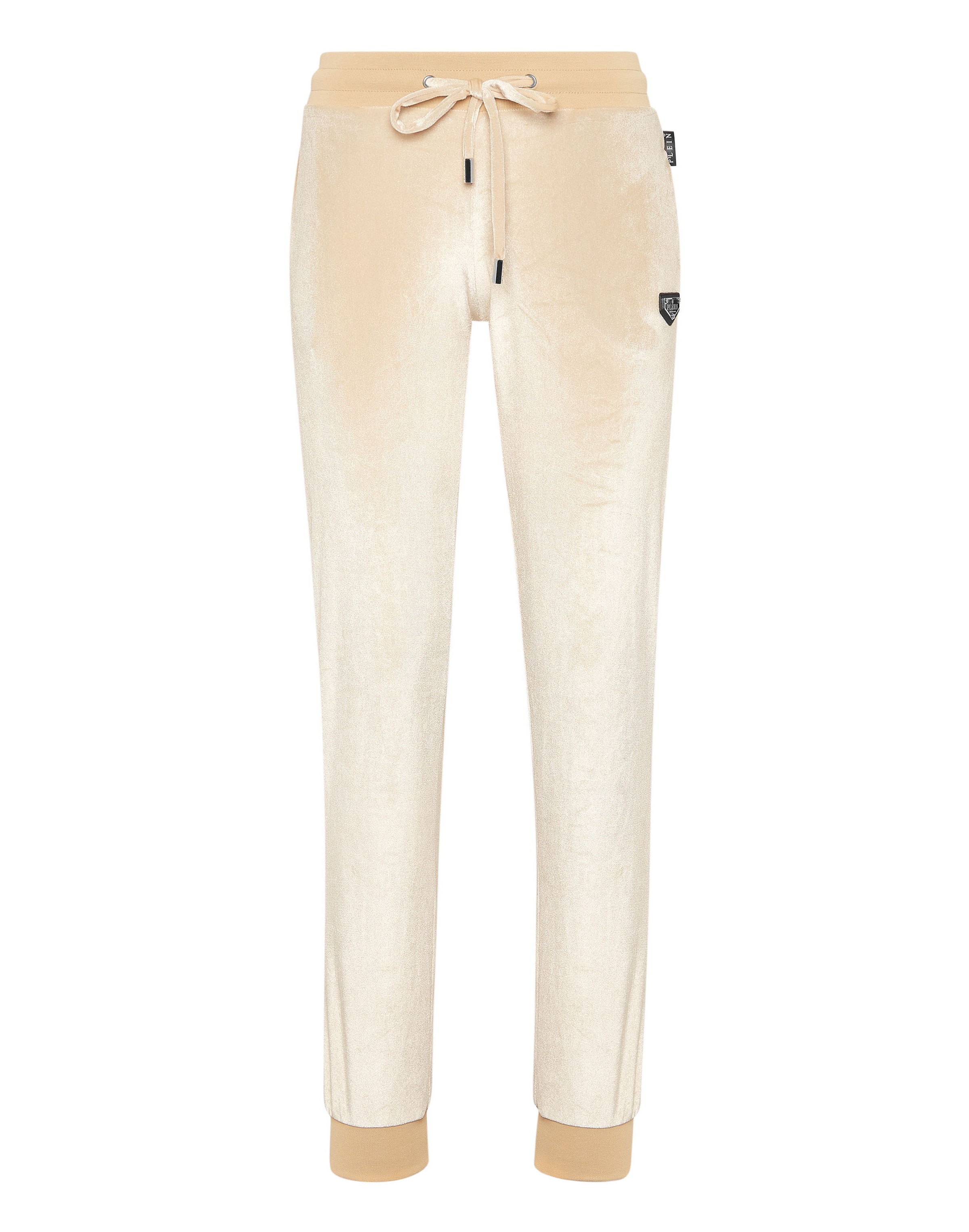 Philipp Plein - Slimfit Calças 'Skull' em bege: frente