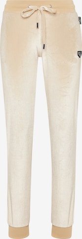 Philipp Plein - Calças 'Skull' em bege: frente