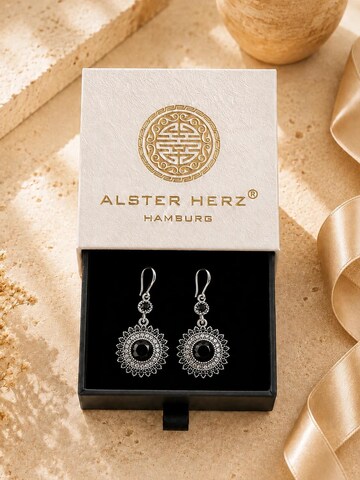 Boucles d'oreilles 'ORIENTA' Alster Herz en noir