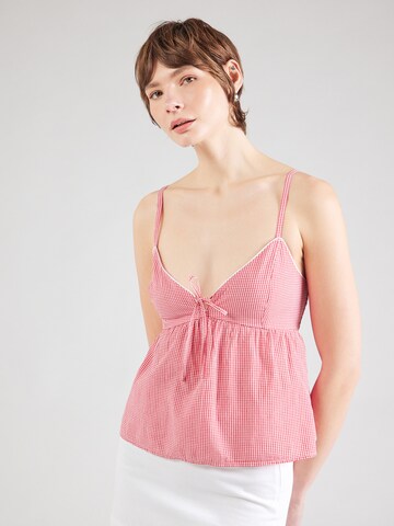 Top di HOLLISTER in rosso: frontale