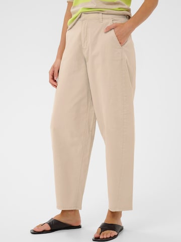 Barrel Pantaloni 'KAmette' de la Kaffe pe bej: față