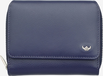 GOLDEN HEAD Wallet in Blue: front