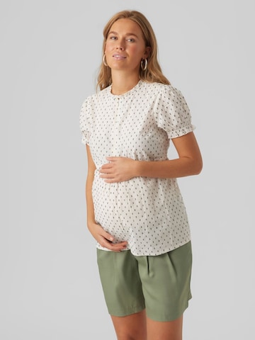 MAMALICIOUS - Blusa 'Doris' en blanco: frente