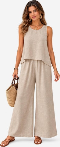 SPORTS36.NL Kjole 'Women's Sleeveless Linen-Blend 2-Piece Set' i beige: forside