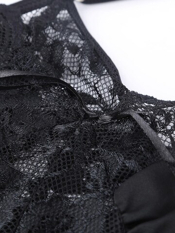 ORGANZA Lingerie Negligee 'Plus Size Negligé Set' in Black