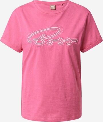 T-shirt 'Esummer' BOSS en rose : devant