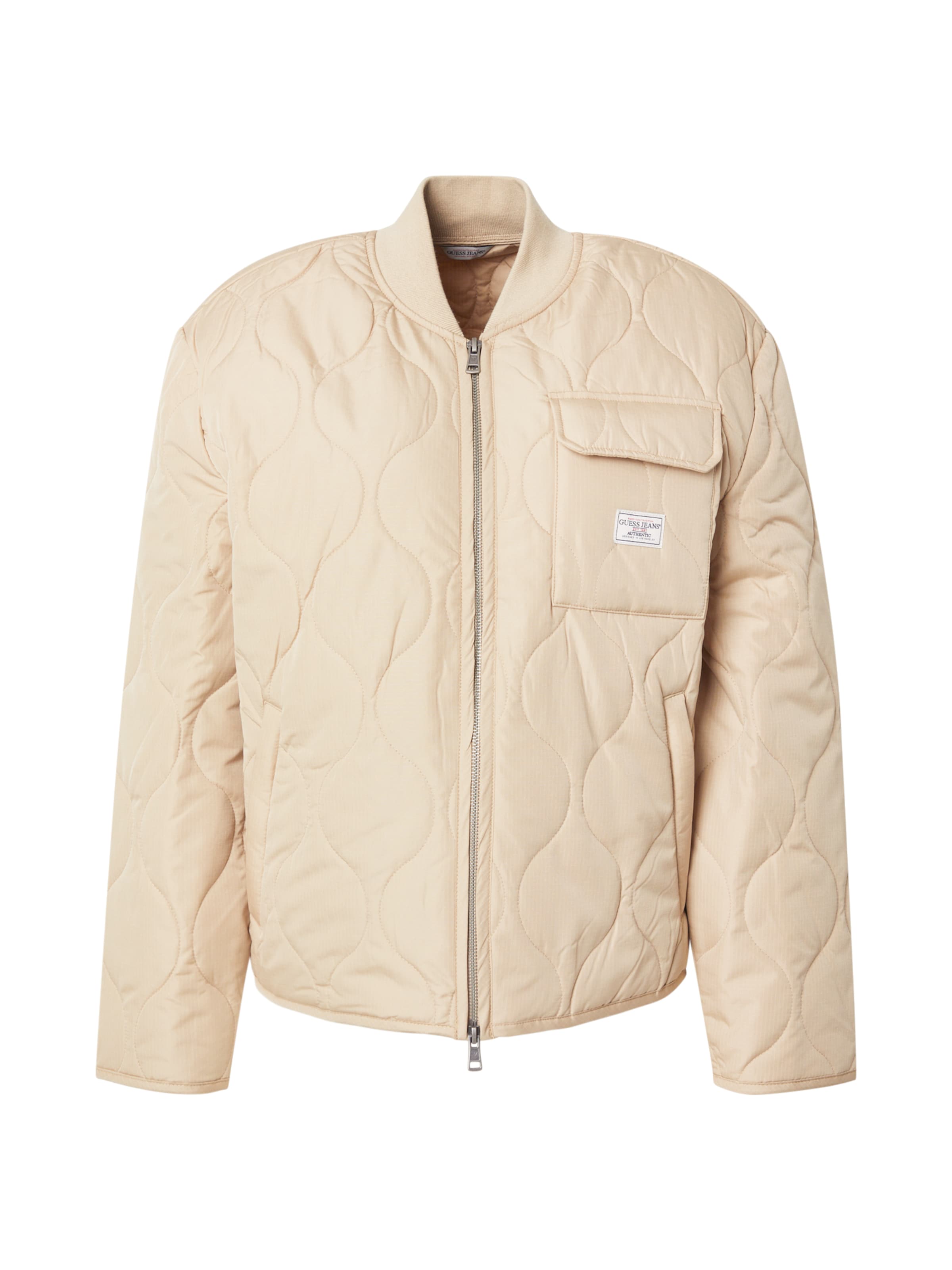 GUESS JEANS Between-season jacket in Beige: front