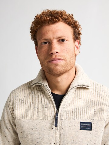 Petrol Industries Knit Cardigan in Beige