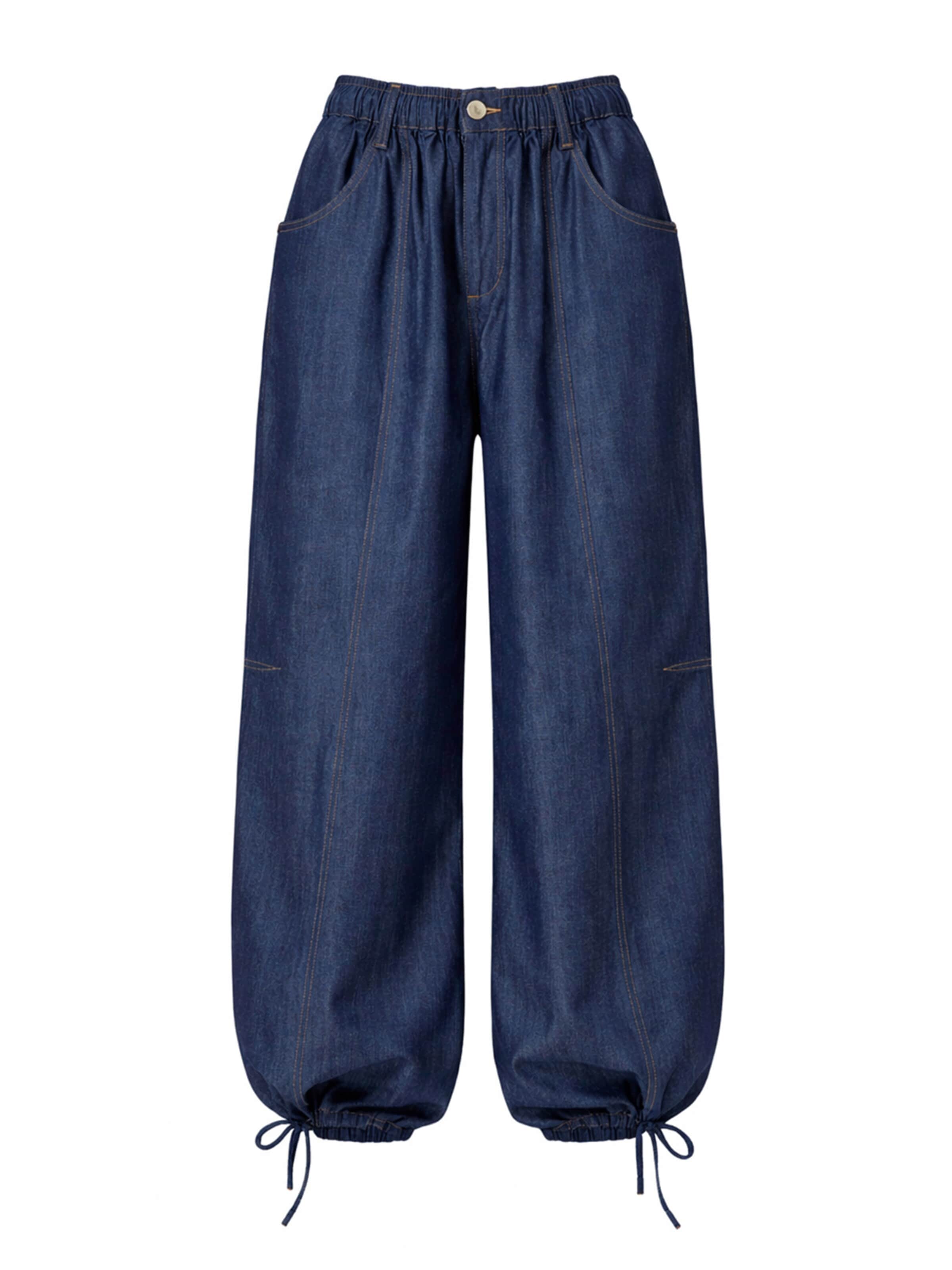 IT'S BASIC Loose fit Jeans 'BARREL BALLOON MID RISE JEANS' in Blue: front