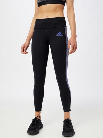 ADIDAS SPORTSWEAR Skinny Sportbroek 'Own The Run' in Zwart: voorkant