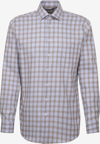 SEIDENSTICKER Regular fit Zakelijk overhemd 'Smart Essentials' in Bruin: voorkant