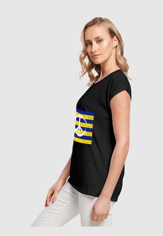Merchcode Shirt 'Ladies Peace - Stripe Peace' in Zwart