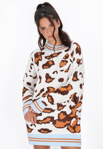 myMo ROCKS Knit dress in Mixed colours: front