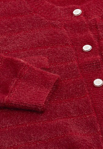 NALLY Knit Cardigan in Red