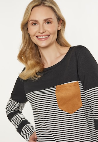 usha BLUE LABEL Shirt 'Fashion Look' in Zwart