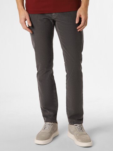 PIERRE CARDIN Tapered Broek 'Lyon' in Grijs: voorkant